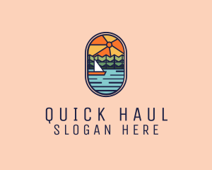 Lake Sunset Sailing logo design