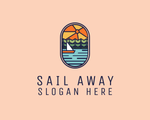 Lake Sunset Sailing logo design