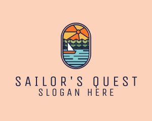 Lake Sunset Sailing logo design