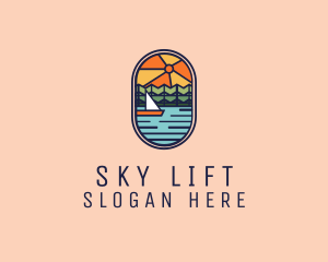 Lake Sunset Sailing logo design