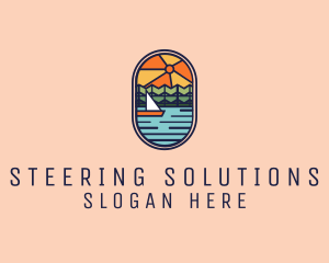 Lake Sunset Sailing logo design