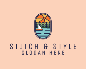 Lake Sunset Sailing logo design