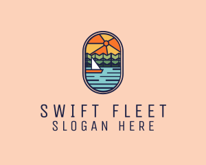 Lake Sunset Sailing logo design