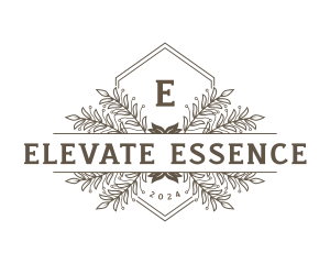 Decorative Floral Wreath Logo