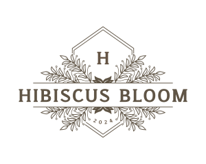 Decorative Floral Wreath logo design