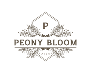 Decorative Floral Wreath logo design