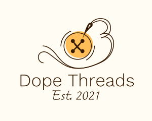 Button Thread Sewing logo design