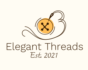 Button Thread Sewing logo design