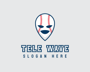 Baseball Softball Alien logo design