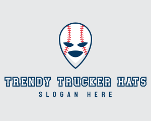 Baseball Softball Alien logo design