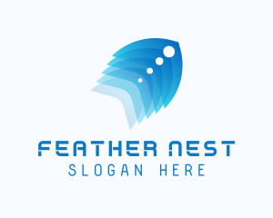 Modern Tech Feather logo