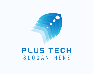 Modern Tech Feather logo design