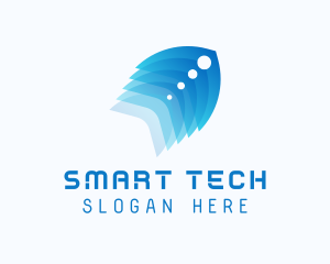 Modern Tech Feather logo design