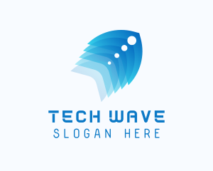 Modern Tech Feather logo