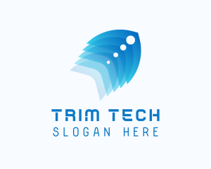 Modern Tech Feather logo design