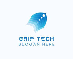 Modern Tech Feather logo design