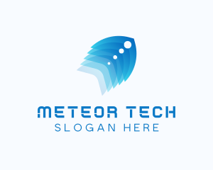 Modern Tech Feather logo design