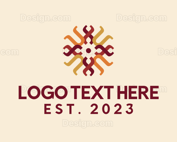 Traditional Weaving Pattern Logo