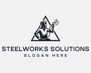 Steelworks Fabrication Welder logo design