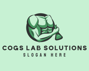 Biceps Muscle Lab logo design