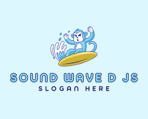 Monkey Wave Surfer logo design