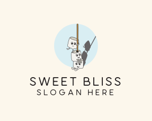 Sweet Marshmallow Dessert logo design