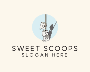 Sweet Marshmallow Dessert logo design