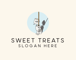 Sweet Marshmallow Dessert logo design