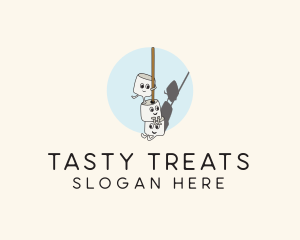 Sweet Marshmallow Dessert logo design