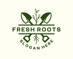 Shovel Root Landscaping logo design