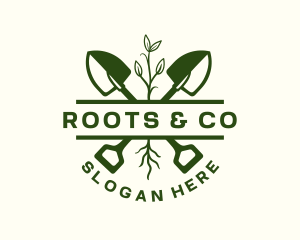 Shovel Root Landscaping logo design