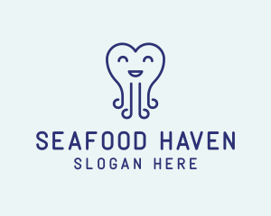 Happy Octopus Seafood logo design