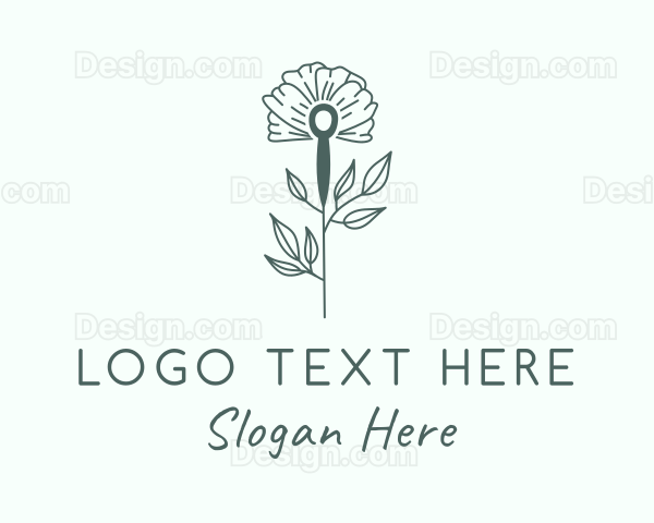 Tulip Flower Needle Logo