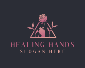 Rose Spa Wellness logo design