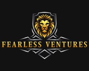 Shield Lion Crest logo design