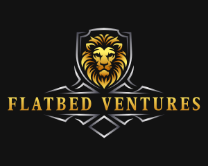 Shield Lion Crest logo design