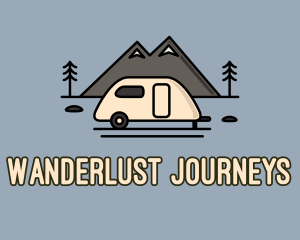 Camper Van Mountain Logo