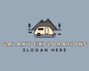 Camper Van Mountain logo design