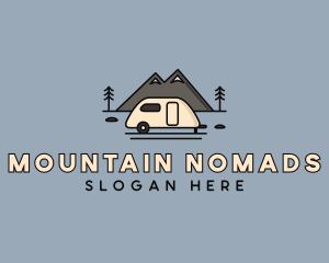 Camper Van Mountain logo design