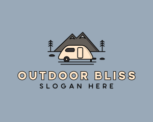 Camper Van Mountain logo design