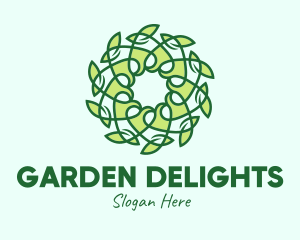 Organic Leaf Decor logo design