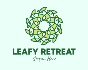 Organic Leaf Decor logo design