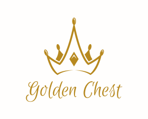 Golden Medieval Crown  logo design