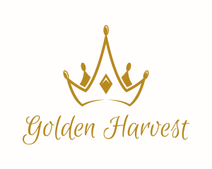 Golden Medieval Crown  logo design