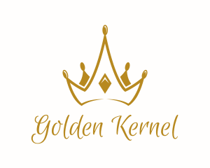 Golden Medieval Crown  logo design