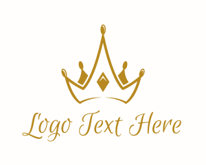 Golden Medieval Crown  Logo