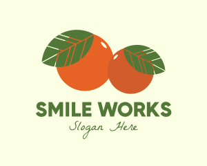 Organic Fruit Oranges Logo