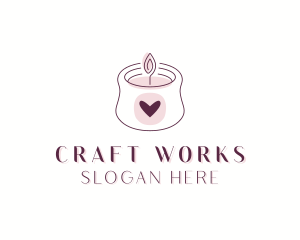 Valentine Candle Wellness logo design