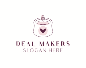 Valentine Candle Wellness logo design