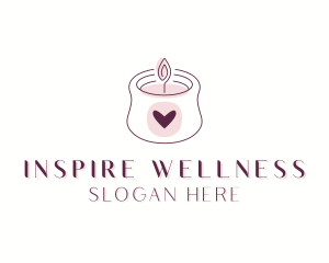 Valentine Candle Wellness logo design